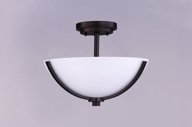 Deven 3 Light Semi-Flush Mount in Oil Rubbed Bronze