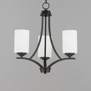 Deven 3 Light Chandelier in Black