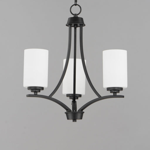 Deven 3 Light Chandelier in Black