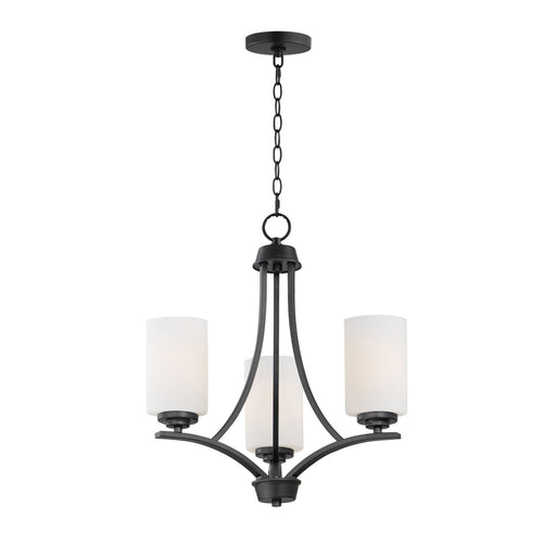 Deven 3 Light Chandelier in Black
