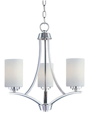Deven 3 Light Chandelier in Satin Nickel