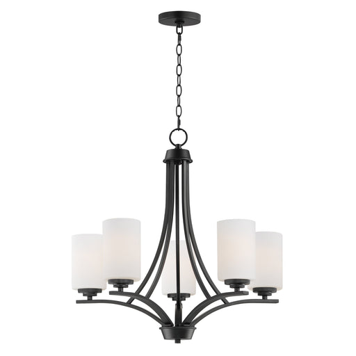 Deven 5 Light Chandelier in Black