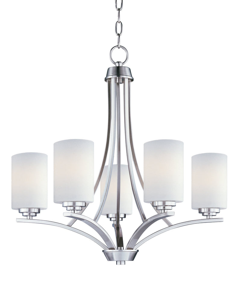 Deven 5 Light Chandelier in Satin Nickel