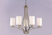 Deven 5 Light Chandelier in Satin Nickel
