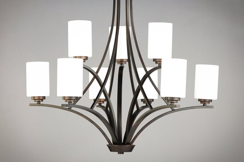 Deven 9 Light Chandelier in Oil Rubbed Bronze