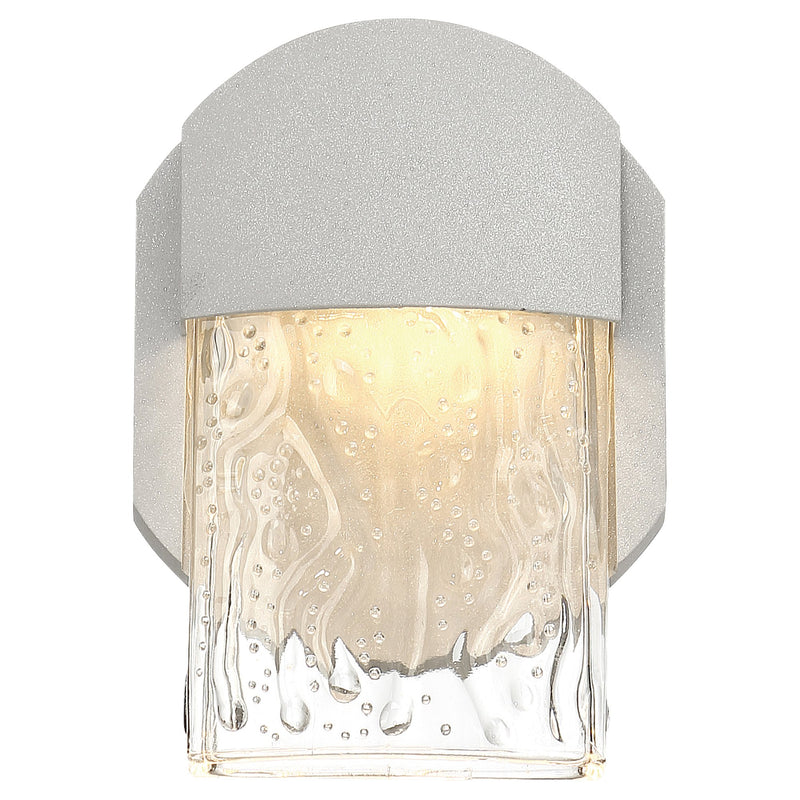 Mist LED Outdoor Wall Lantern in Satin