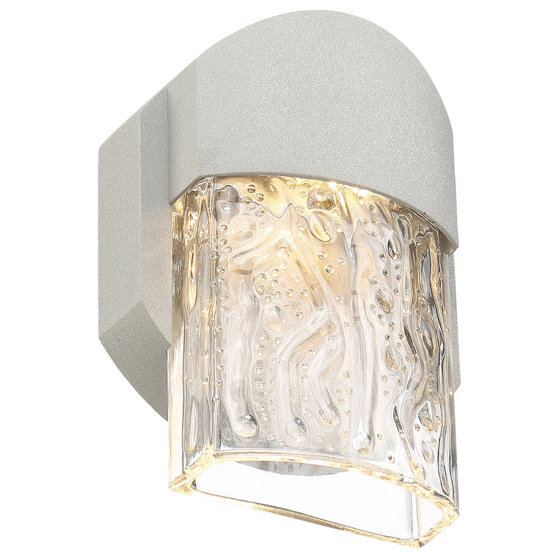 Mist LED Outdoor Wall Lantern in Satin