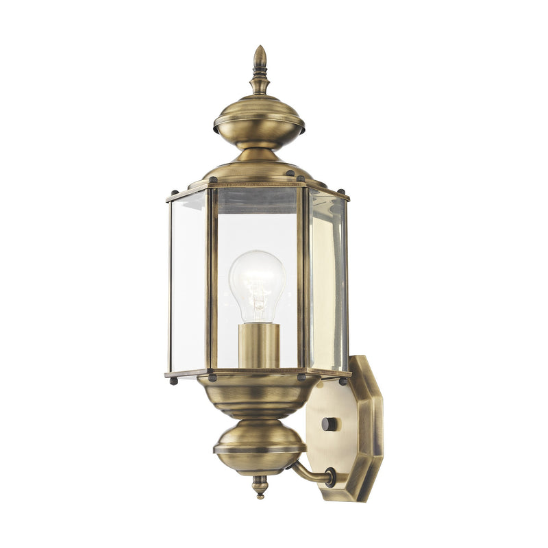 Outdoor Classics 17.5" Outdoor Wall Lantern in Antique Brass