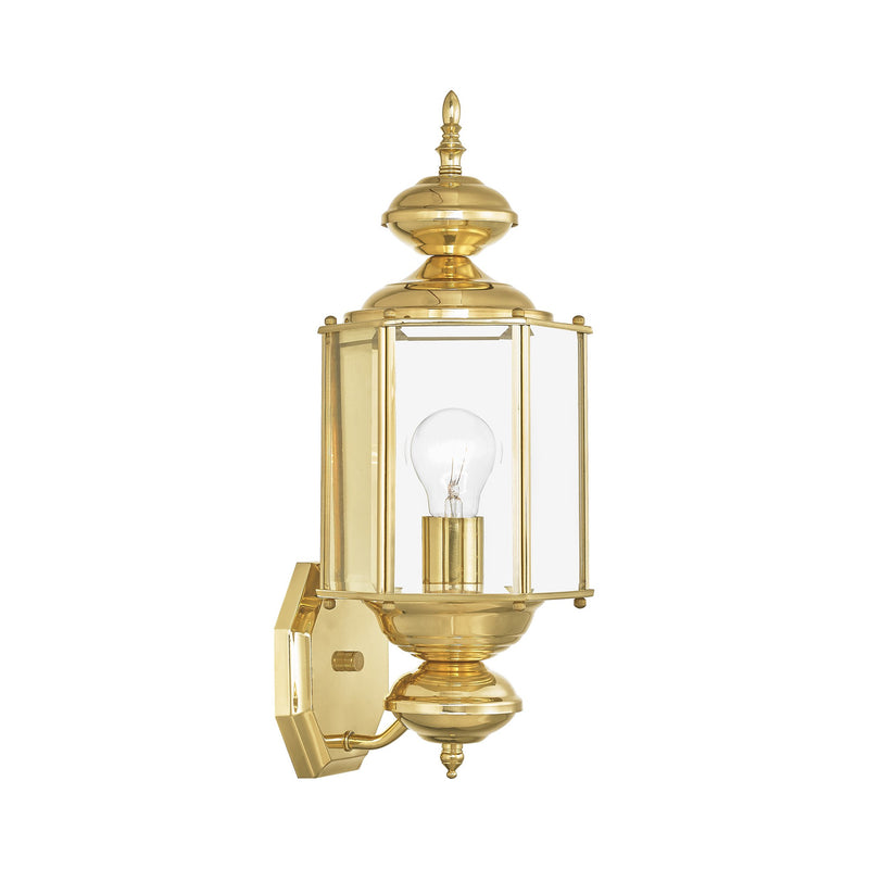Outdoor Classics 17.5" Outdoor Wall Lantern in Polished Brass
