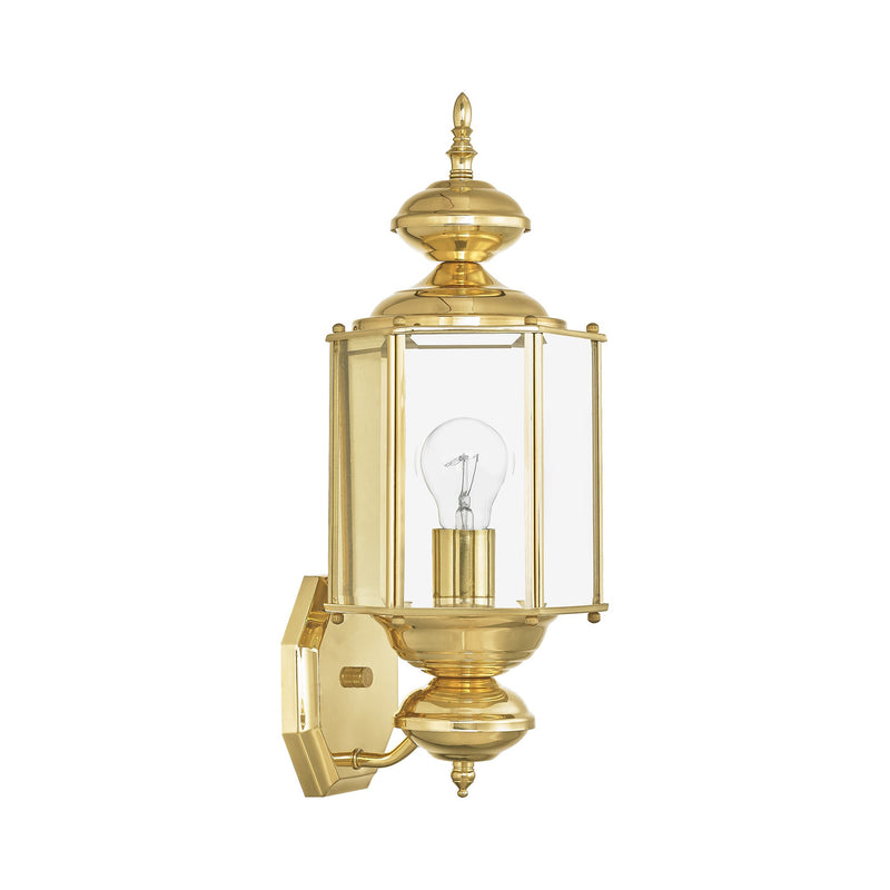 Outdoor Classics 17.5" Outdoor Wall Lantern in Polished Brass
