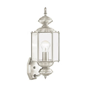 Outdoor Classics 17.5" Outdoor Wall Lantern in Brushed Nickel