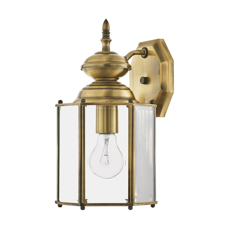 Outdoor Classics 13" Outdoor Wall Lantern in Antique Brass