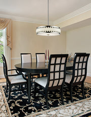 Sevier 4 Light 16" Pendant in Chrome in a room setting