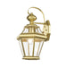 Georgetown 1 Light Outdoor Wall Lantern in Polished Brass
