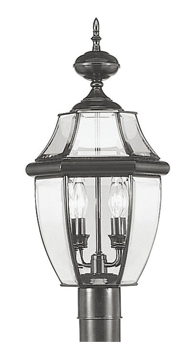 Monterey 2 Light Outdoor Post Lantern in Black