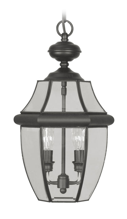 Monterey 2 Light Outdoor Chain Lantern in Black