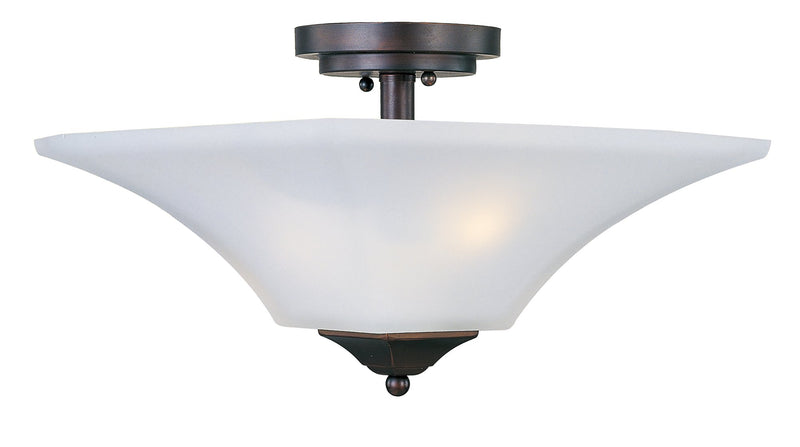 Aurora 2 Light Semi-Flush Mount in Oil Rubbed Bronze