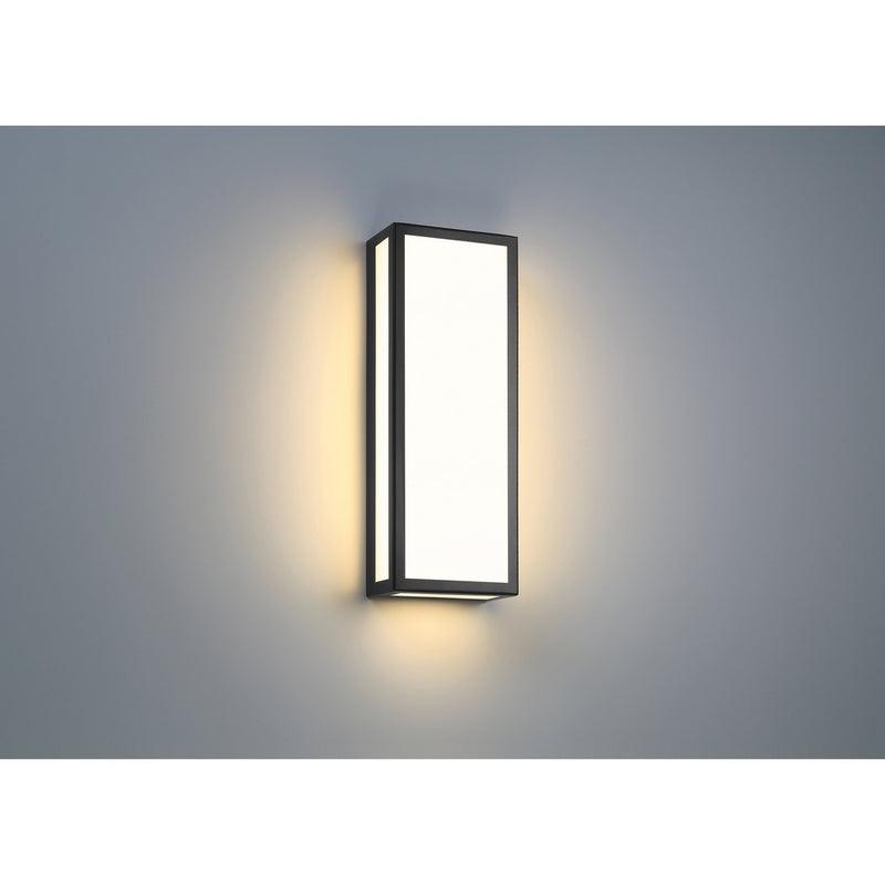 Geo 18" LED Outdoor Wall Sconce in Black