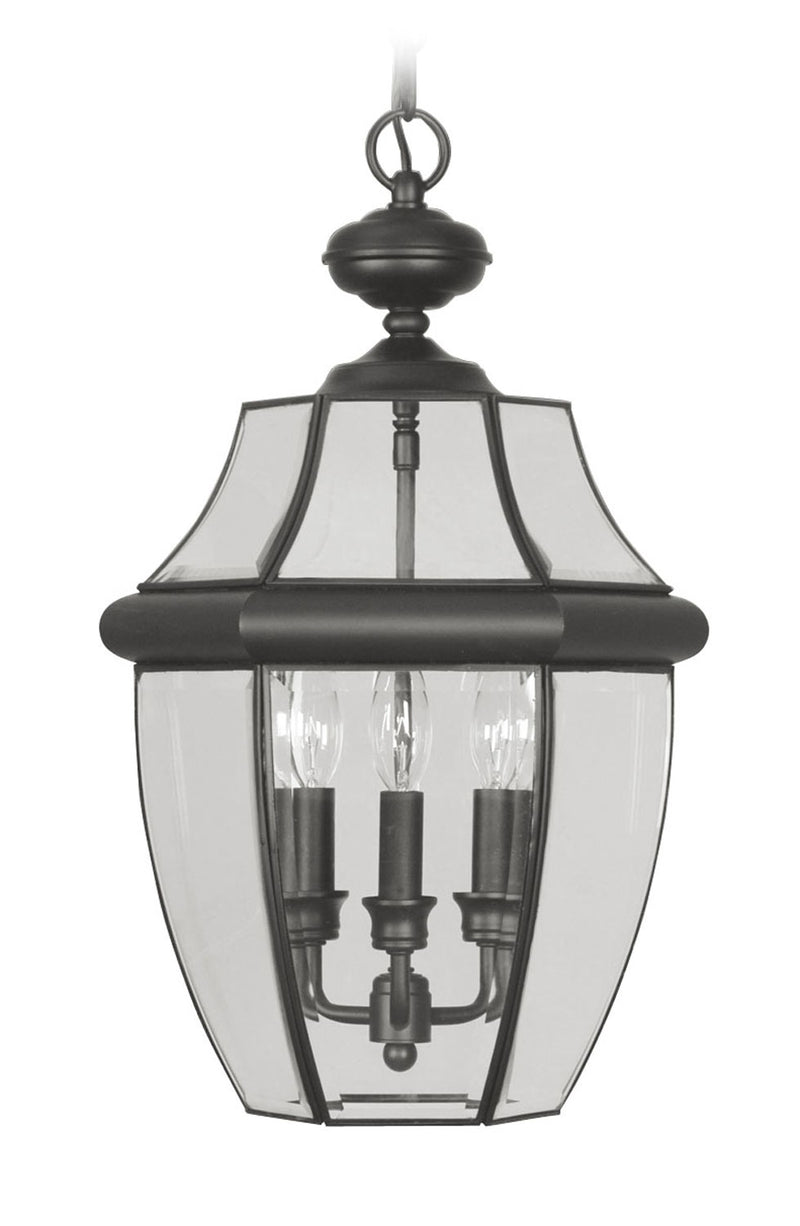 Monterey 3 Light Outdoor Chain Lantern in Black