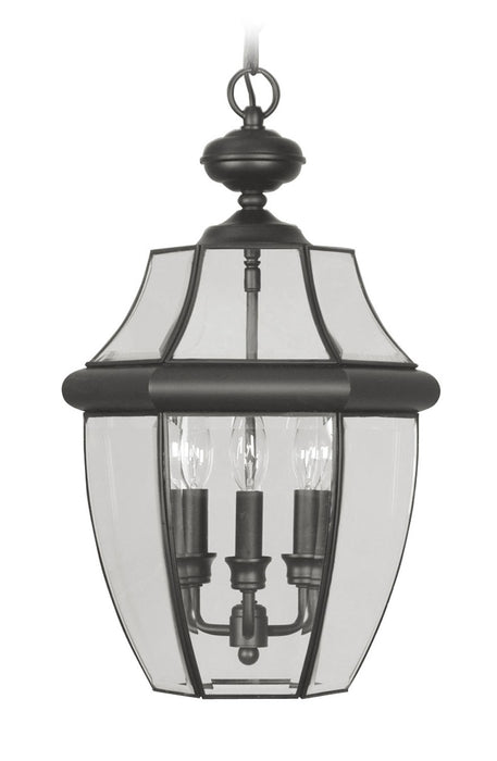 Monterey 3 Light Outdoor Chain Lantern in Black