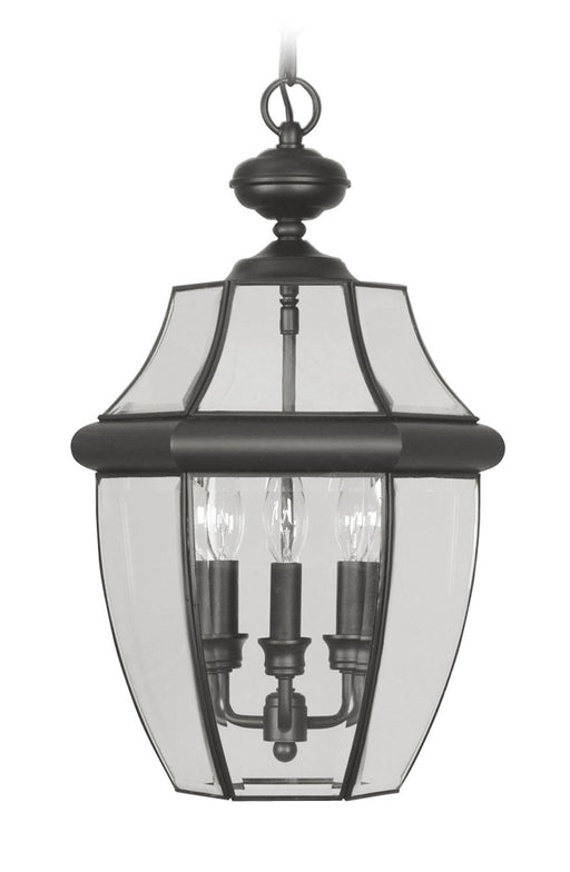 Monterey 3 Light Outdoor Chain Lantern in Black