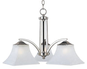Aurora 3 Light Chandelier in Satin Nickel