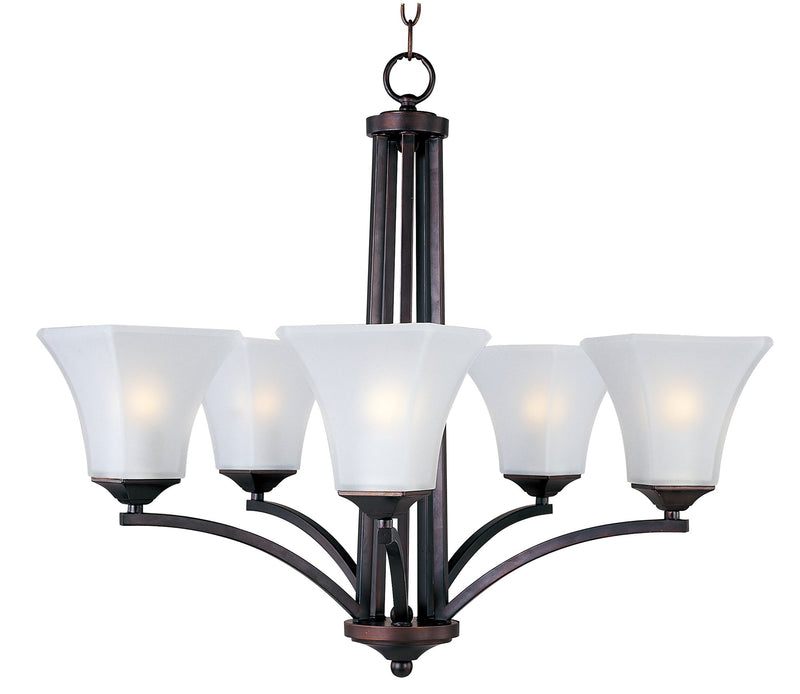 Aurora 5 Light Chandelier in Oil Rubbed Bronze
