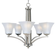 Aurora 5 Light Chandelier in Satin Nickel