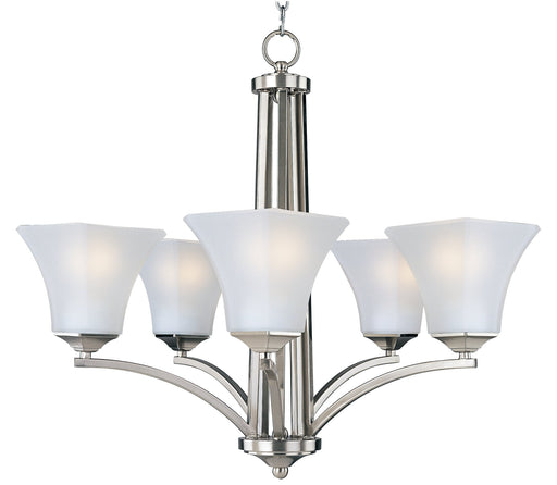 Aurora 5 Light Chandelier in Satin Nickel
