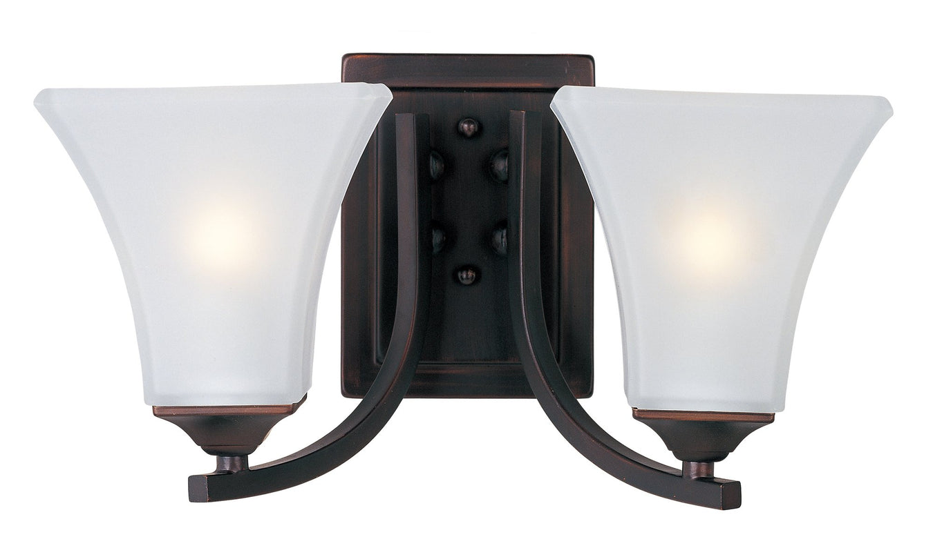 Aurora 2 Light Bath Vanity Light in Oil Rubbed Bronze