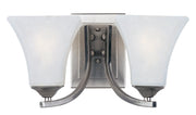 Aurora 2 Light Bath Vanity Light in Satin Nickel