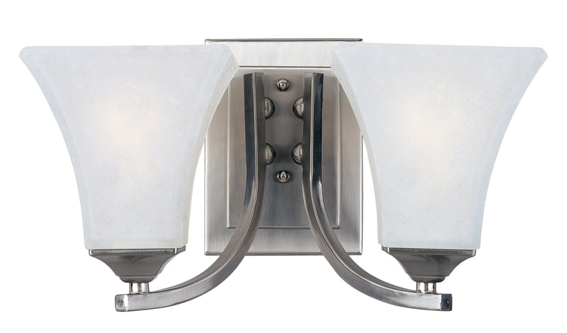 Aurora 2 Light Bath Vanity Light in Satin Nickel