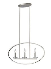 Verona 3 Light 28" Linear Pendant in Brushed Nickel