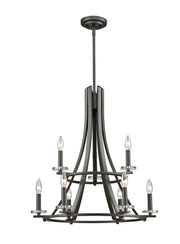 Verona 9 Light 25" Chandelier in Bronze