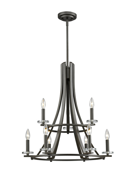Verona 9 Light 25" Chandelier in Bronze
