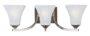 Aurora 3 Light Bath Vanity Light in Satin Nickel