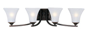 Aurora 4 Light Bath Vanity Light in Oil Rubbed Bronze