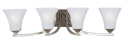 Aurora 4 Light Bath Vanity Light in Satin Nickel