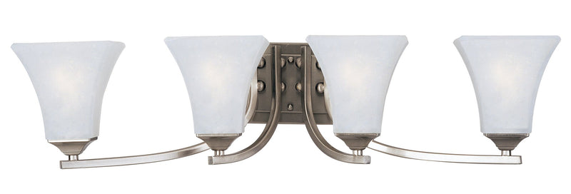 Aurora 4 Light Bath Vanity Light in Satin Nickel