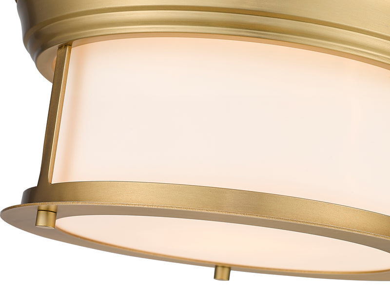 Sonna 2 Light Flush Mount in Heritage Brass