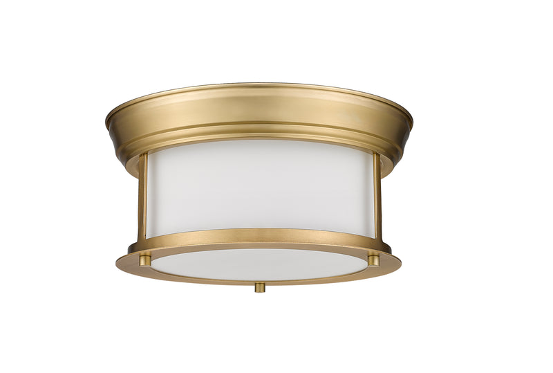 Sonna 2 Light Flush Mount in Heritage Brass