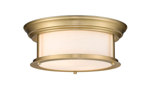 Sonna 2 Light 13.5" Flush Mount in Heritage Brass