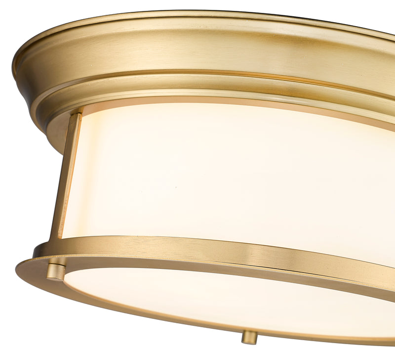 Sonna 2 Light 13.5" Flush Mount in Heritage Brass