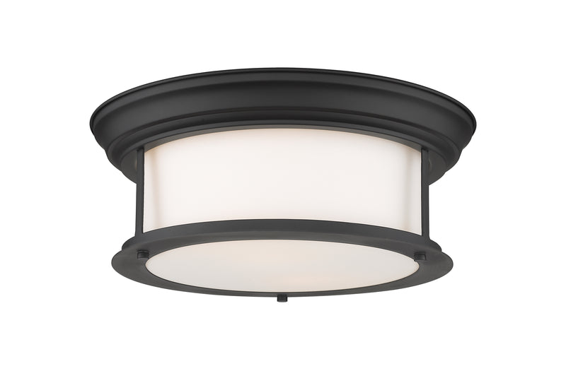Sonna 2 Light 13.5" Flush Mount in Matte Black