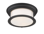 Sonna 2 Light 13.5" Flush Mount in Matte Black