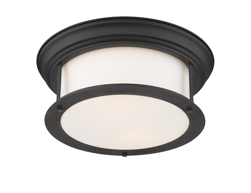Sonna 2 Light 13.5" Flush Mount in Matte Black