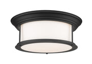 Sonna 3 Light 15.5" Flush Mount in Matte Black
