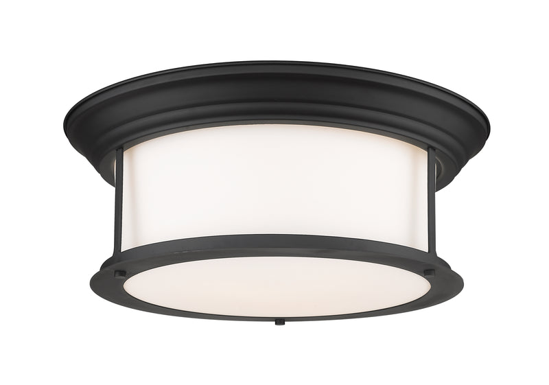 Sonna 3 Light 15.5" Flush Mount in Matte Black