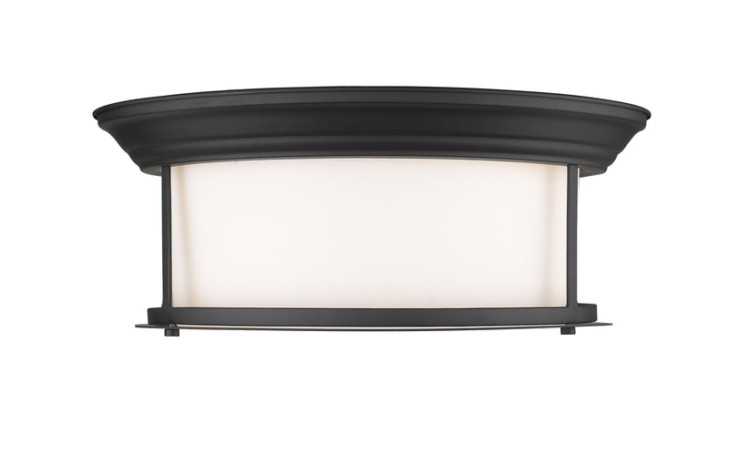 Sonna 3 Light 15.5" Flush Mount in Matte Black