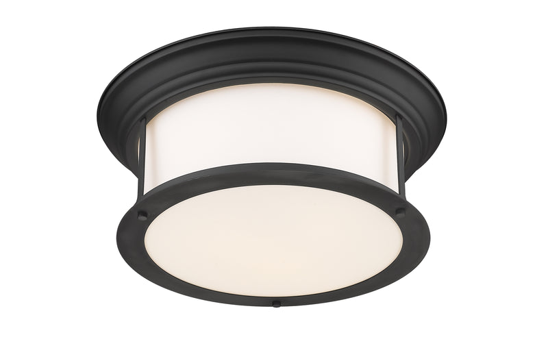 Sonna 3 Light 15.5" Flush Mount in Matte Black